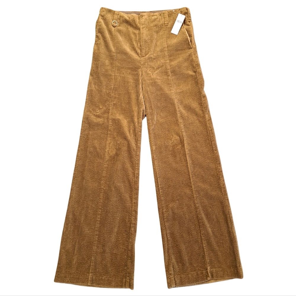 Anthropologie Wide-Leg Corduroy Pants in Camel